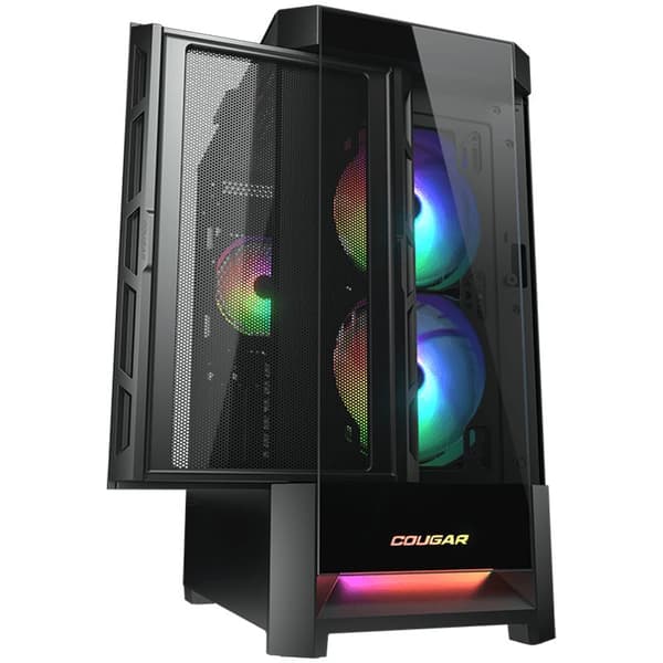COUGAR DUOFACE RGB PC Case, Mid Tower, Black
