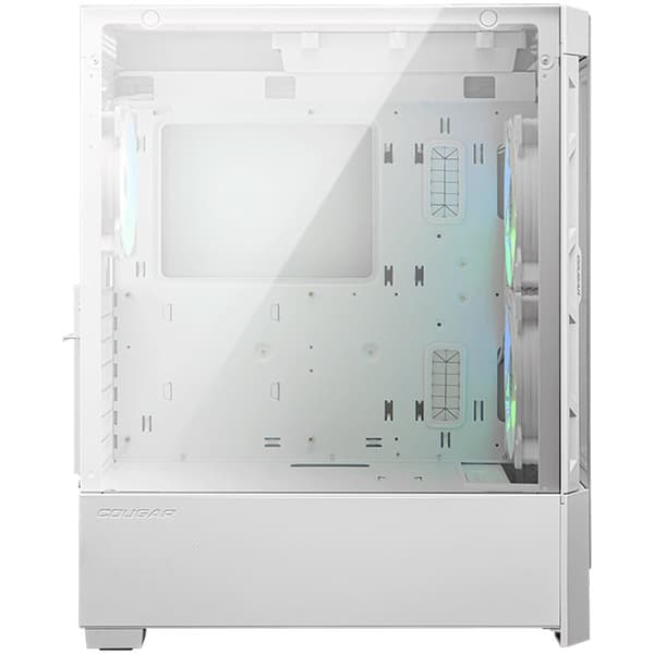 COUGAR Airface RGB White, Mid Tower, 2x 140 1x120 ARGB Fans, RGB Button,  4mm Tempered Glass, Mini ITX / Micro ATX / ATX / CEB/ E-ATX, USB 3.0 x 2, US