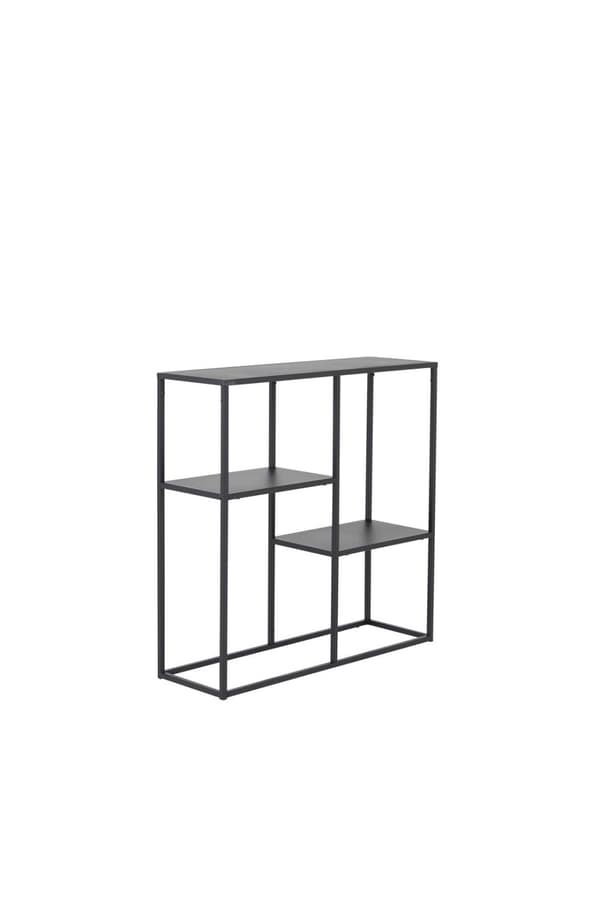 Staal reol 2 hylder sort.