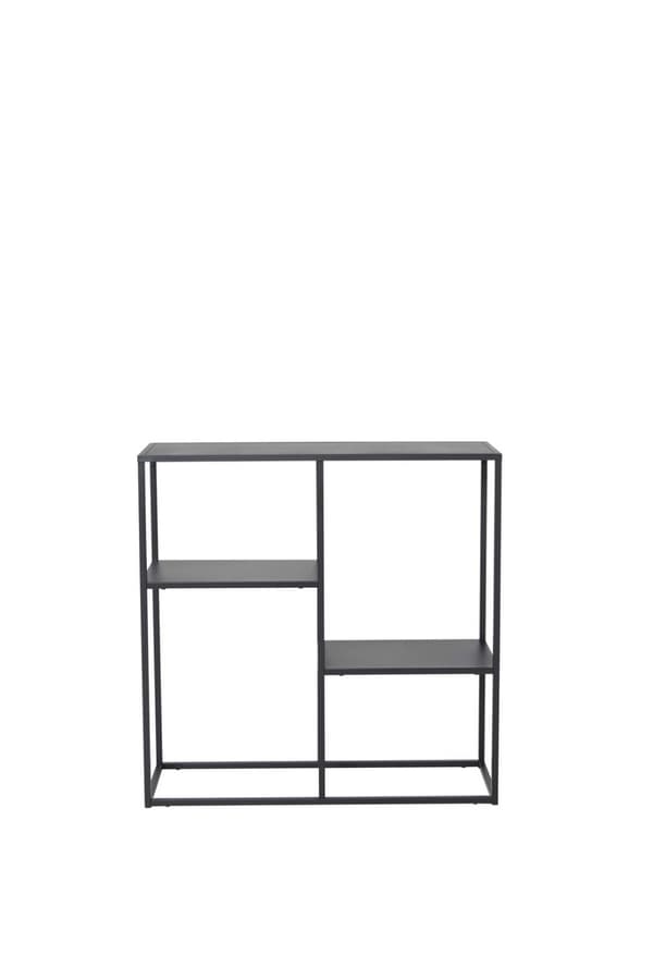 Staal reol 2 hylder sort.