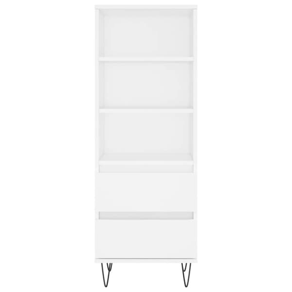 Högskåp vit 40x36x110 cm konstruerat trä