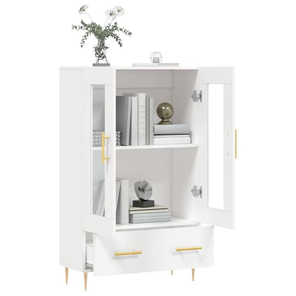 skab 69,5x31x115 cm konstrueret træ hvid
