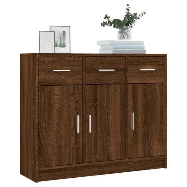 Senkki ruskea tammi 91x28x75 cm tekninen puu