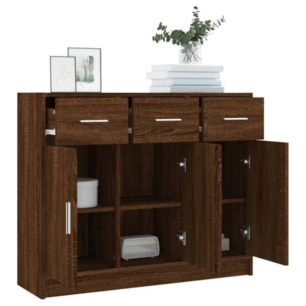 Senkki ruskea tammi 91x28x75 cm tekninen puu