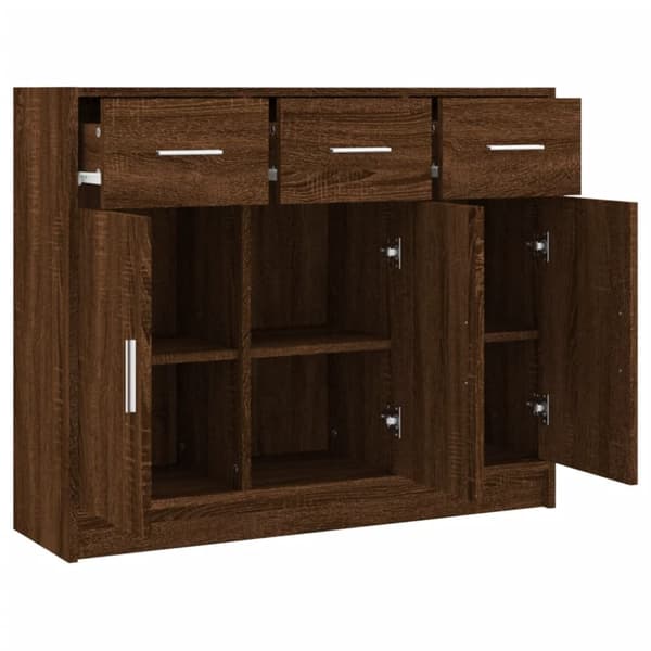 Senkki ruskea tammi 91x28x75 cm tekninen puu