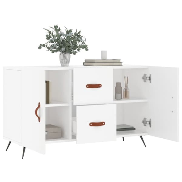 Skänk vit 100x36x60 cm konstruerat trä