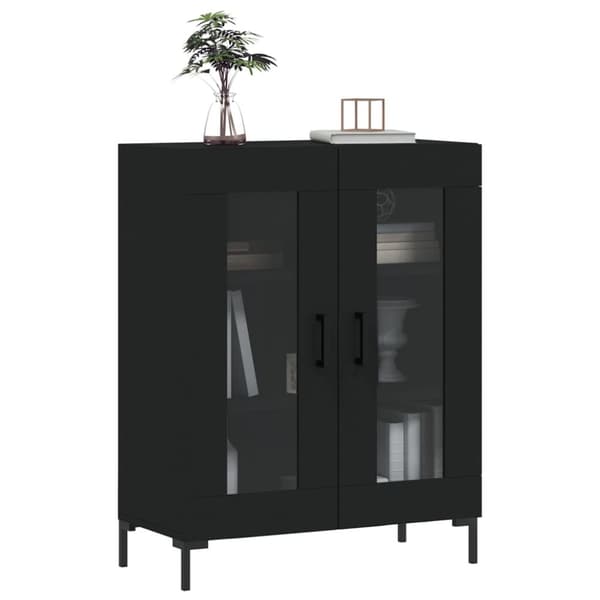 skænk 69,5x34x90 cm konstrueret træ sort