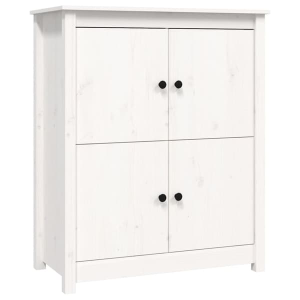 Skänk vit 83x41,5x100 cm massiv furu