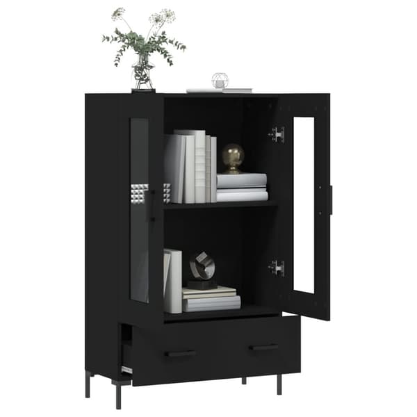 skab 69,5x31x115 cm konstrueret træ sort