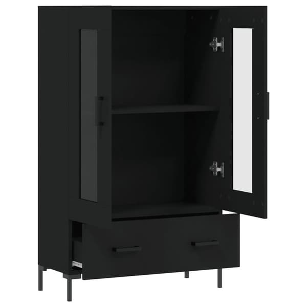 skab 69,5x31x115 cm konstrueret træ sort