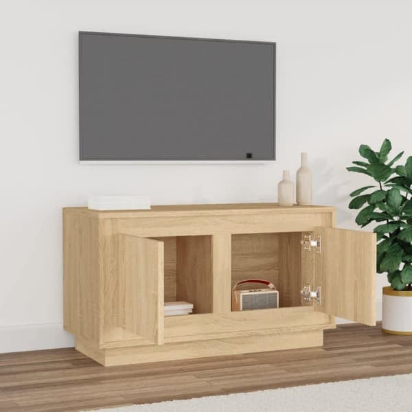 TV-skåp sonoma-ek 80x35x45 cm konstruerat trä