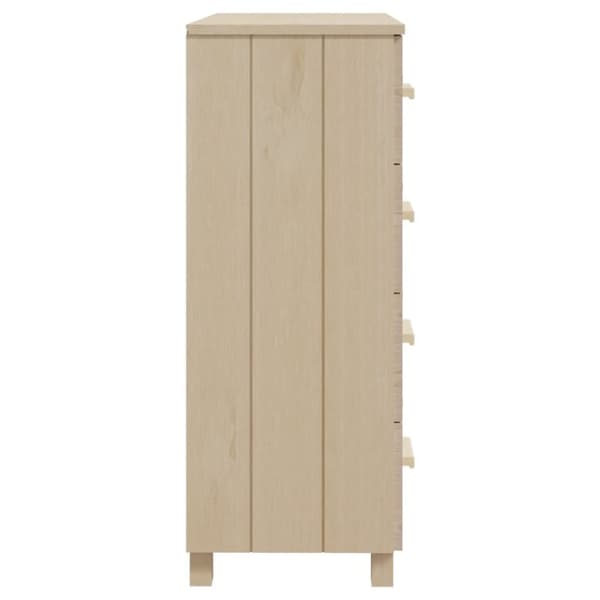 skænk HAMAR 79x40x103,5 cm massivt fyrretræ honningbrun