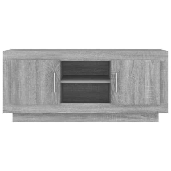 tv-bord 102x35x45 cm konstrueret træ grå sonoma-eg
