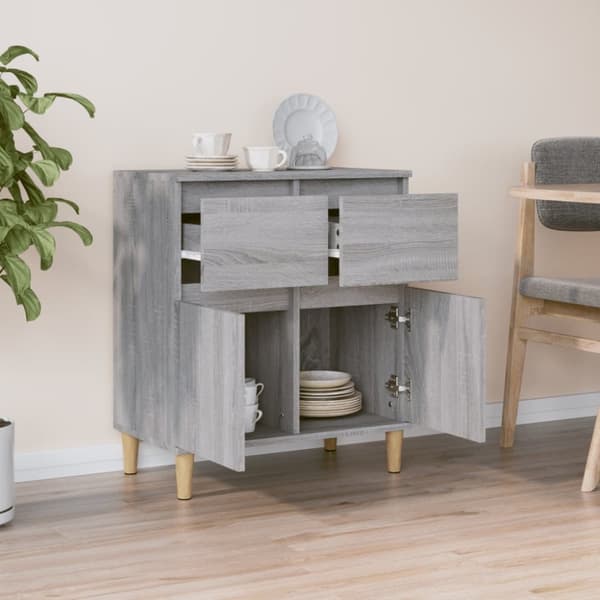 skænk 60x35x70 cm konstrueret træ grå sonoma-eg