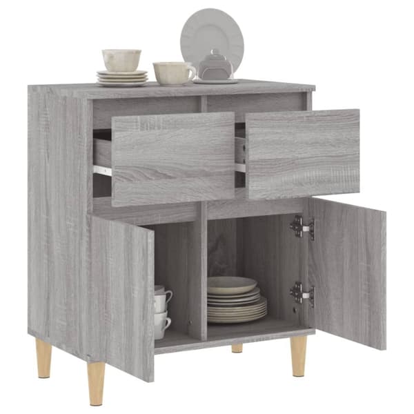 skænk 60x35x70 cm konstrueret træ grå sonoma-eg