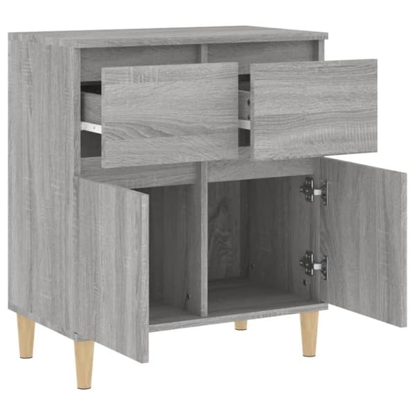 skænk 60x35x70 cm konstrueret træ grå sonoma-eg