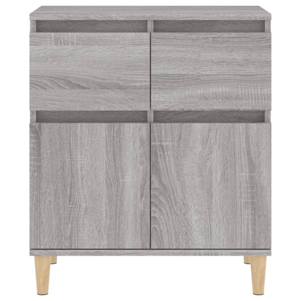 skænk 60x35x70 cm konstrueret træ grå sonoma-eg