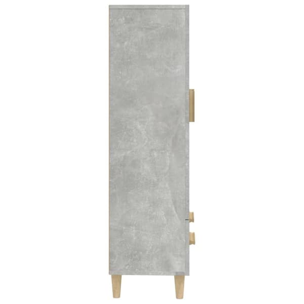 Skåp betonggrå 70x31x115 cm konstruerat trä