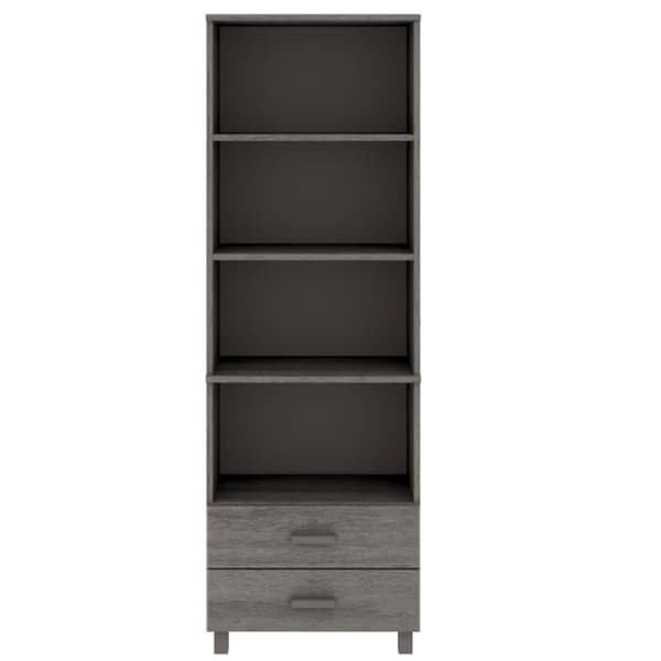 højskab HAMAR 60x35x180 cm massivt fyrretræ lysegrå