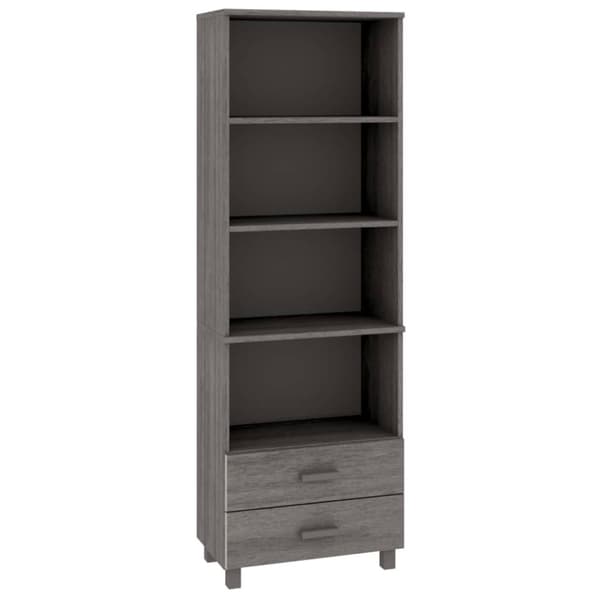 højskab HAMAR 60x35x180 cm massivt fyrretræ lysegrå