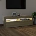 Miniatyrbild 3 av 10: TV-bänk med LED-belysning sonoma-ek 120x35x40 cm