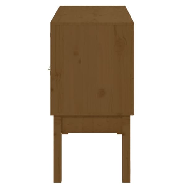 skænk 110x40x78 cm massivt fyrretræ gyldenbrun
