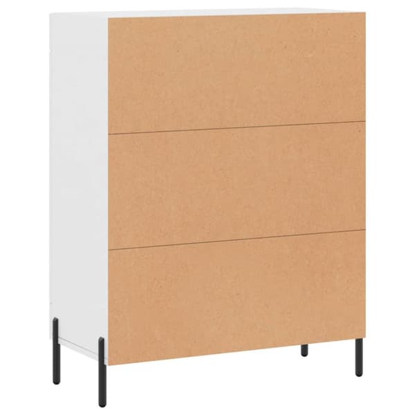 skænk 69,5x34x90 cm konstrueret træ hvid