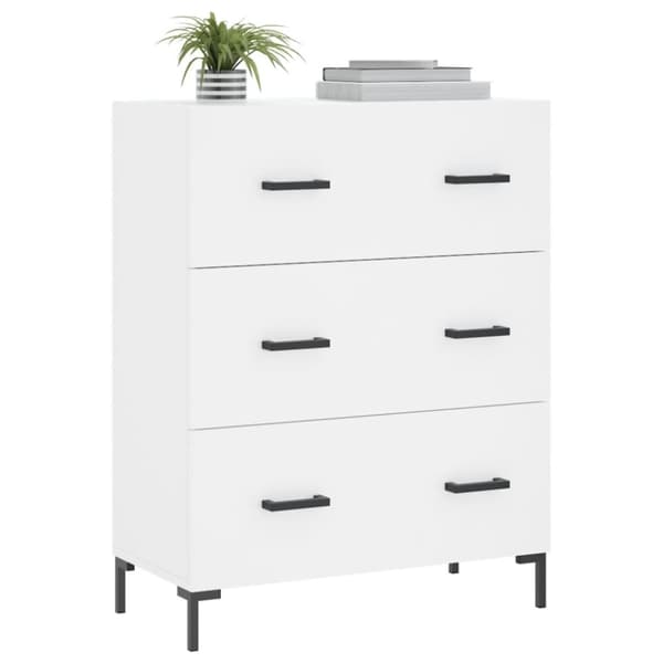 skænk 69,5x34x90 cm konstrueret træ hvid