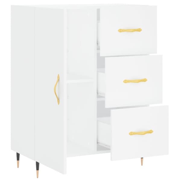 skænk 69,5x34x90 cm konstrueret træ hvid