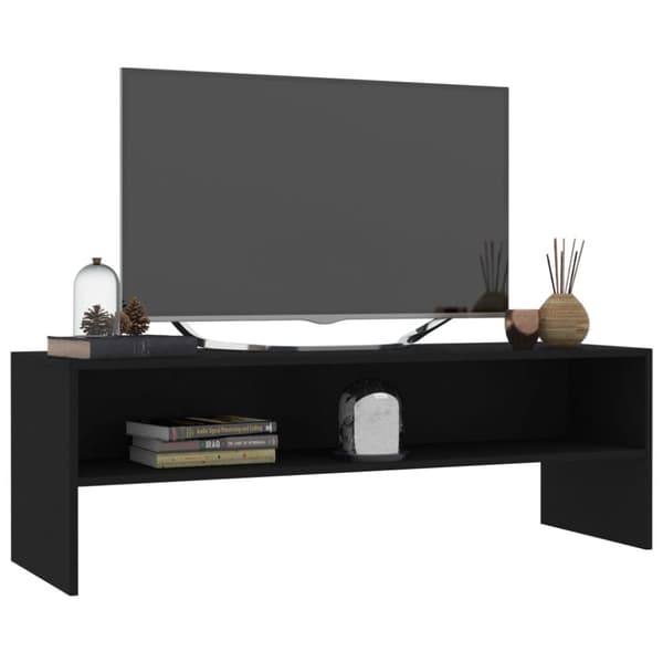 Tv-bänk svart 120x40x40 cm konstruerat trä