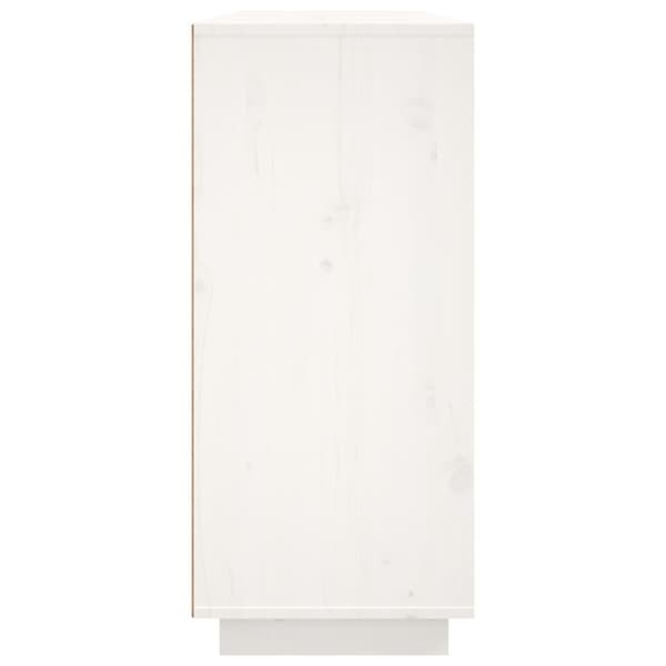 skænk 120x35x80 cm massivt fyrretræ hvid