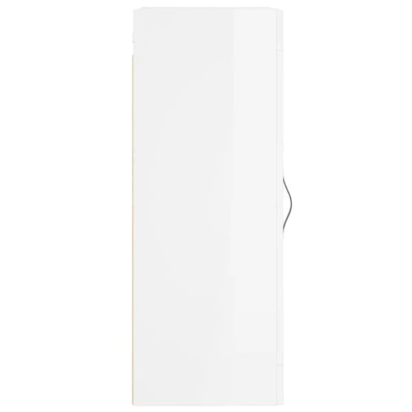 vægskab 34,5x34x90 cm konstrueret træ hvid højglans