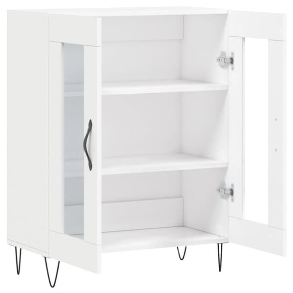 skænk 69,5x34x90 cm konstrueret træ hvid
