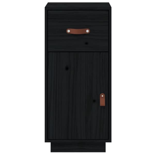 skænk 34x40x75 cm massivt fyrretræ sort
