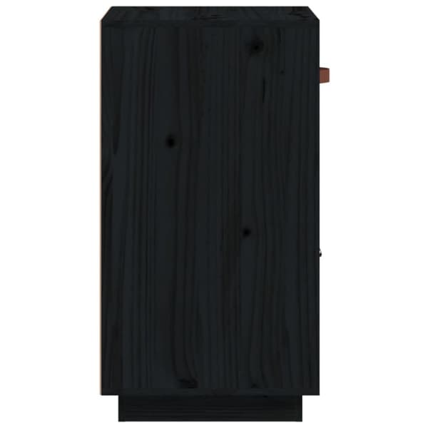 skænk 34x40x75 cm massivt fyrretræ sort