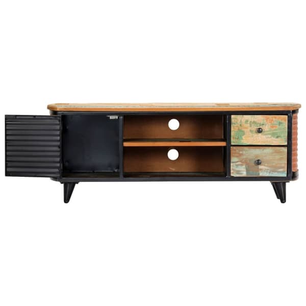 TV-bänk 120x30x45 cm massivt återvunnet trä