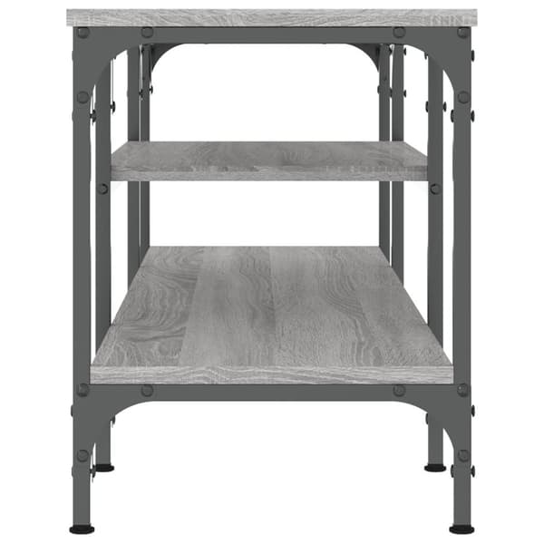 Tv-bänk grå sonoma 121x35x45 cm konstruerat trä & järn