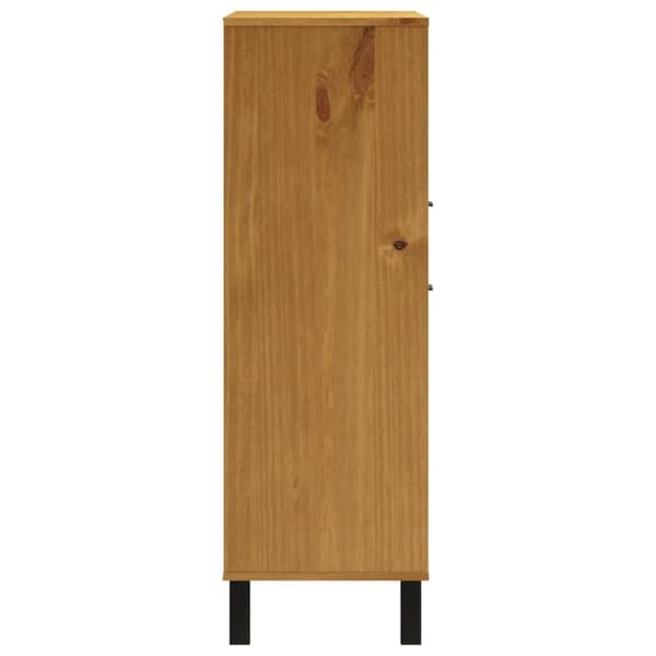 skab med glaslåge FLAM 92x40x122,5 cm massivt fyrretræ
