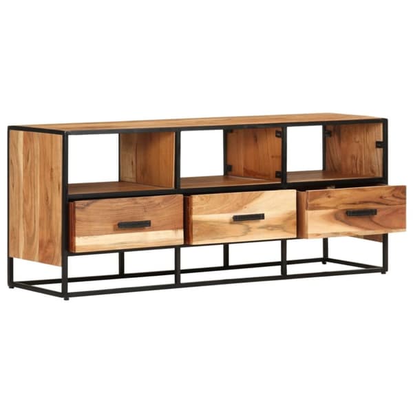 Tv-bänk 110x30x45 cm massivt akaciaträ