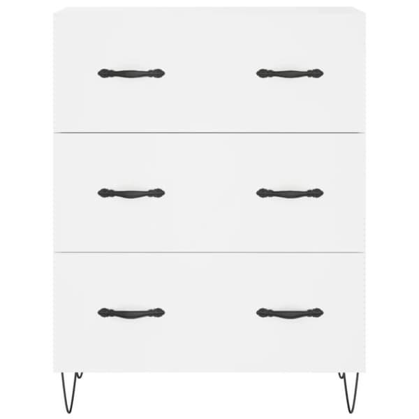 Skåp vit 69,5x34x90 cm konstruerat trä