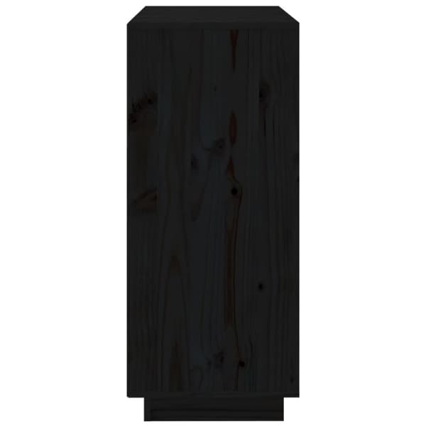 skænk 70x34x80 cm massivt fyrretræ sort