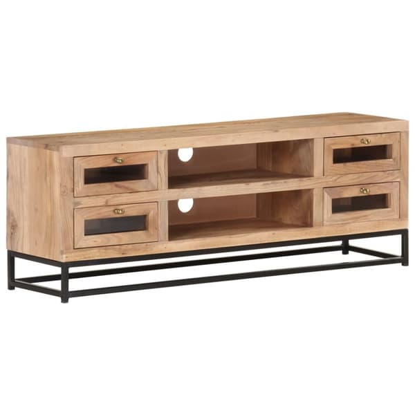 TV-bänk 110x30x40 cm massiv akacia