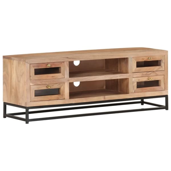 TV-bänk 110x30x40 cm massiv akacia