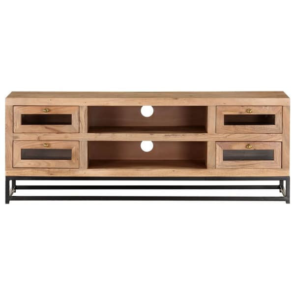 TV-bänk 110x30x40 cm massiv akacia