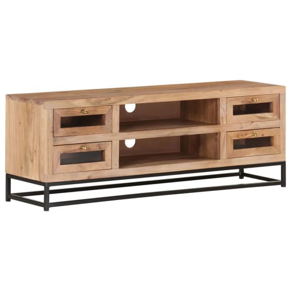 TV-bänk 110x30x40 cm massiv akacia