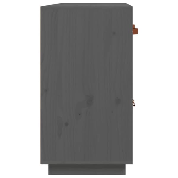 skænk 98,5x40x75 cm massivt fyrretræ Grå
