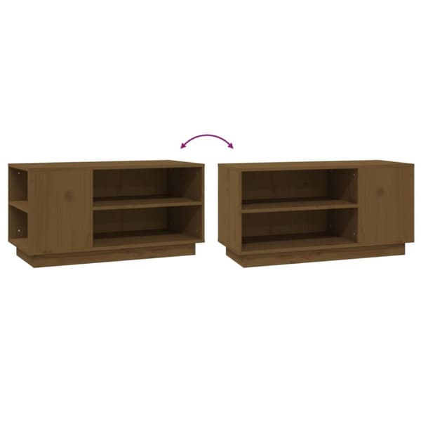 tv-bord 80x35x40,5 cm massivt fyrretræ gyldenbrun