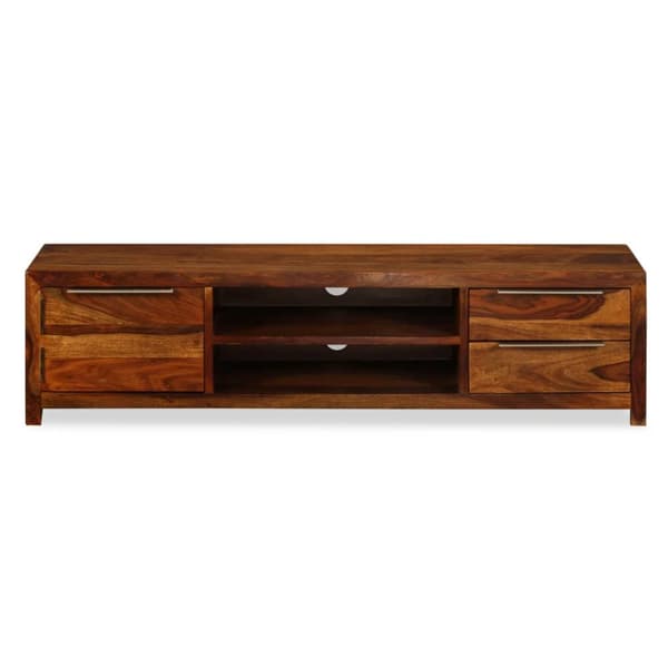 TV-bänk 120x30x30 cm massivt sheeshamträ