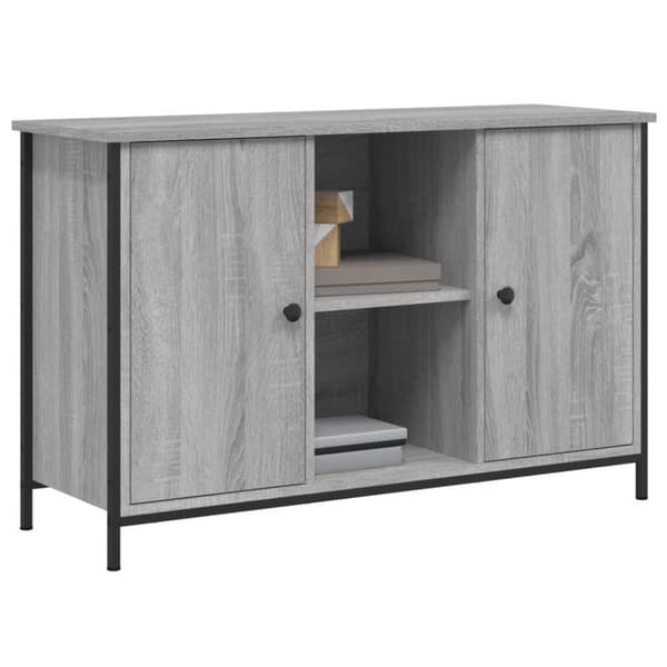 Tv-bänk grå sonoma 100x35x65 cm konstruerat trä