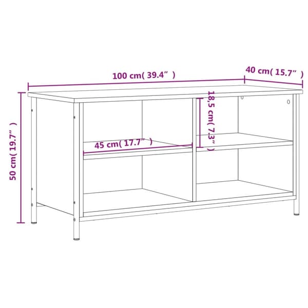 Tv-bänk grå sonoma 100x40x50 cm konstruerat trä
